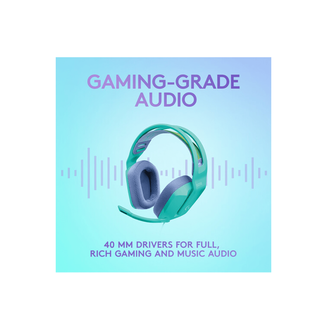 Logitech G335 Wired Gaming Headset - Mint in Qatar Logitech G335 Wired Gaming Headset - Mint in Qatar